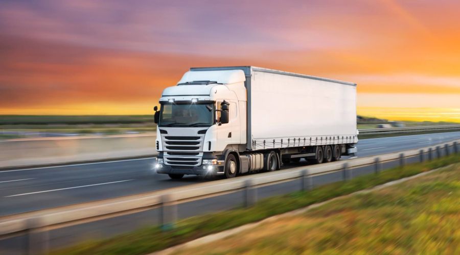 LKW Gutachter bei der Begutachtung eines beschädigten Nutzfahrzeugs